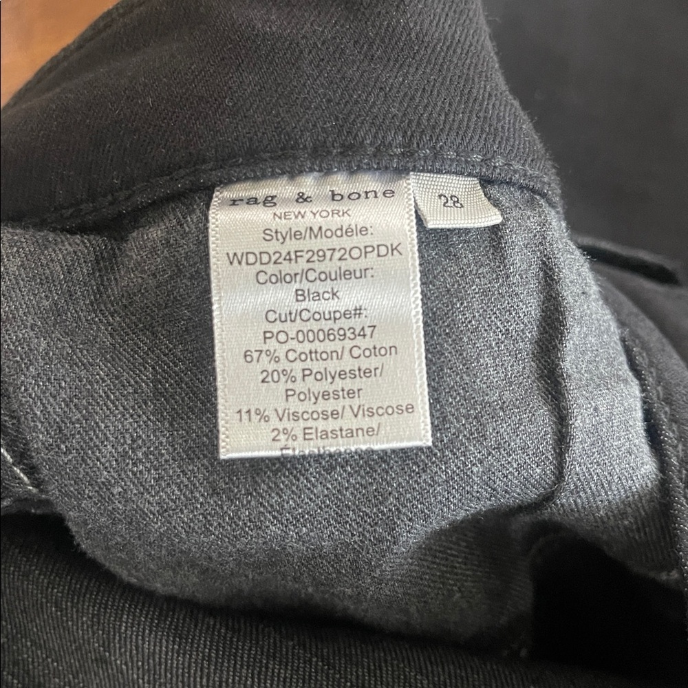 rag & bone Piper mid rise  Crop Bootcut Jeans Black size 28 - Picture 4 of 15